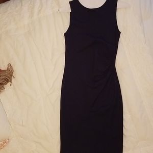 Sleeveless ruched pencil dress